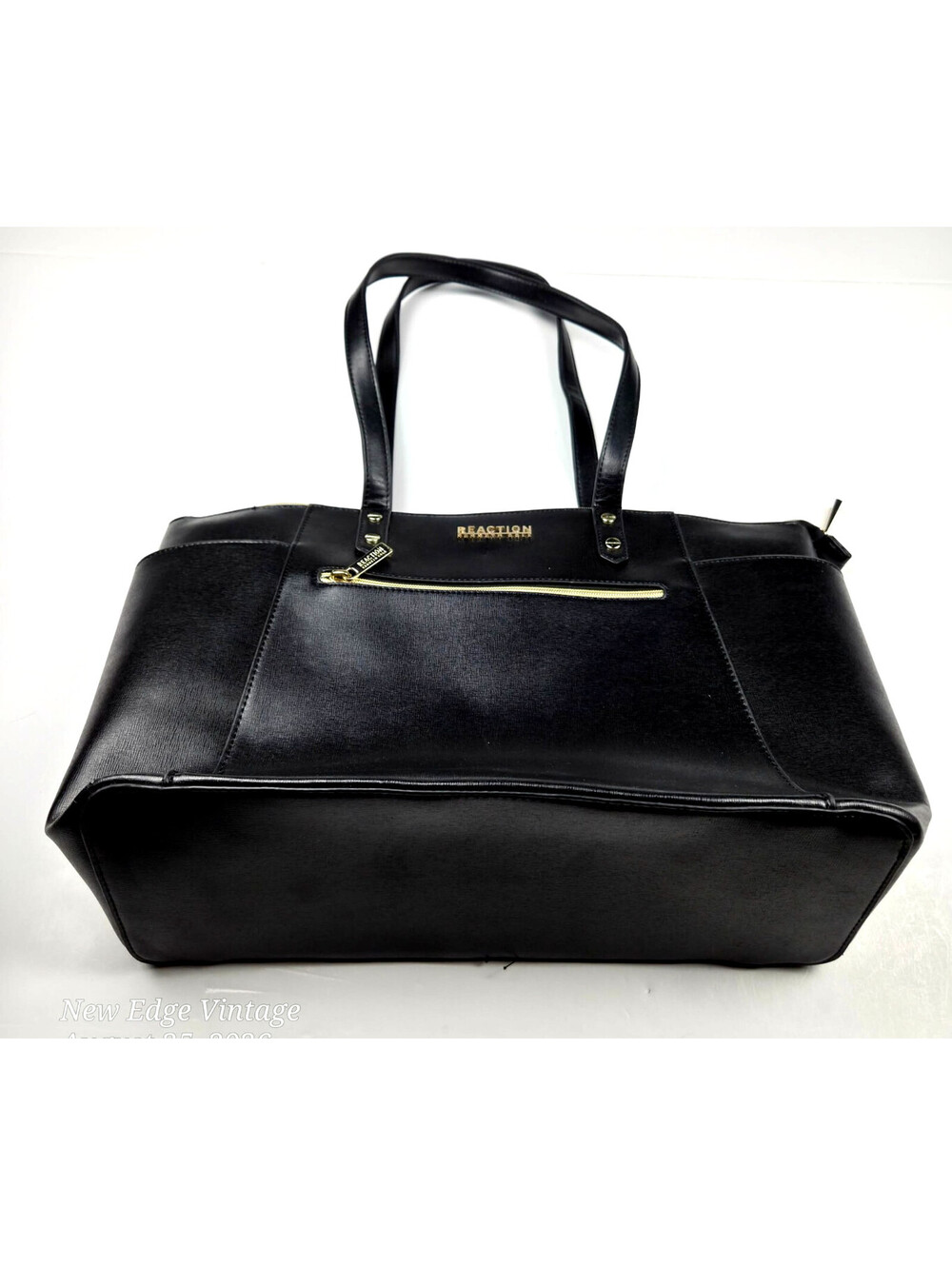 Kenneth Cole Reaction Black Tote Handbag Laptop Work Bag Style 539875S